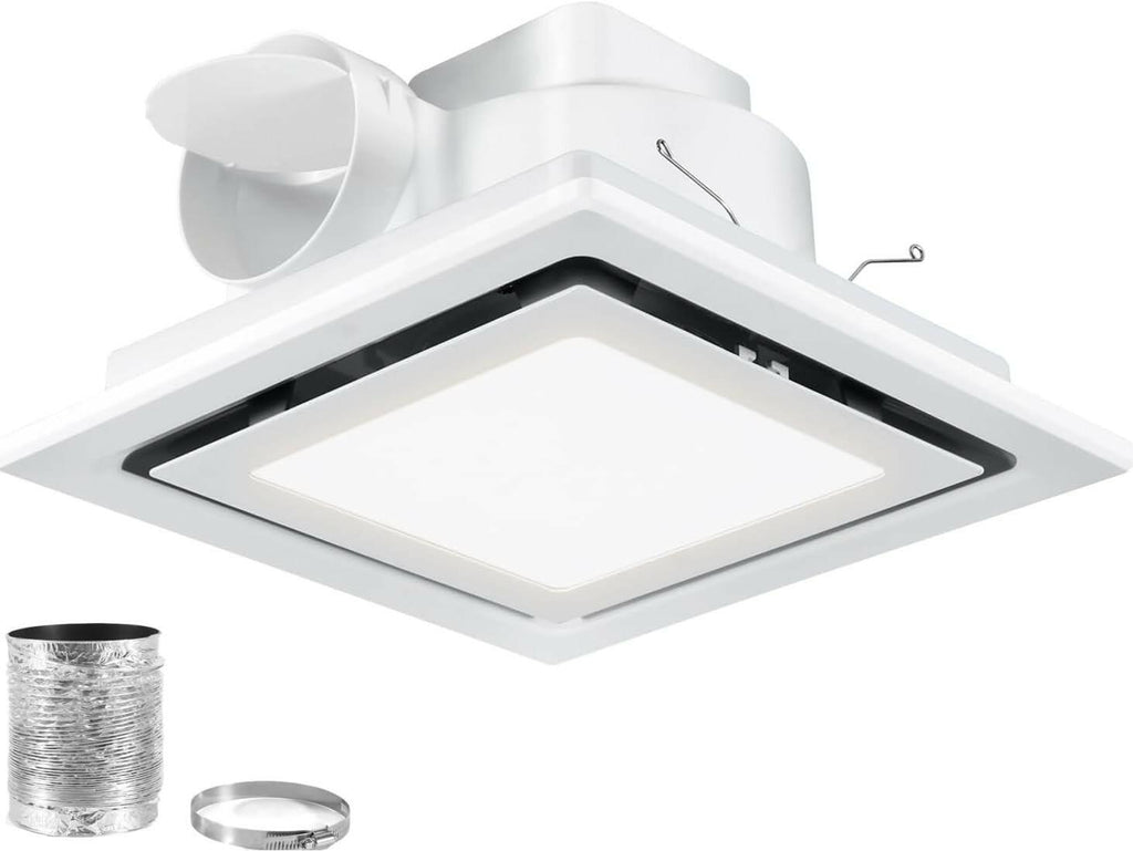 JOANAJO Bathroom Exhaust Fan with LED Light Ceiling Mount Ventilation Fan 120