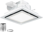 JOANAJO Bathroom Exhaust Fan with LED Light Ceiling Mount Ventilation Fan 120