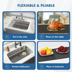 Bestjing Silicone Sink Protectors for Kitchen Sink - 28.4"x 14.3" Kitchen
