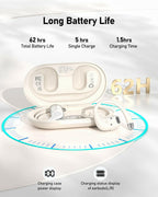 WIVTAK Open Ear Headphones Bluetooth 5.4, 62H Playtime, Air Conduction Wireless