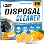 24 Pack Garbage Disposal Cleaner Deodorizer Tablets, New Powerful XL Foaming