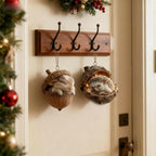 6-Piece Forest Animal Acorn Ornament Set 2D Flat Acrylic Hanging Forest Pine
