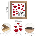 flangairy Love Is In The Air Sign, Wooden Valentines Day Heart Decor, Holiday