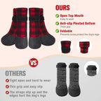 BEAUTYZOO Waterproof Dog Socks to Prevent Licking Paws, Christmas Dog Socks for