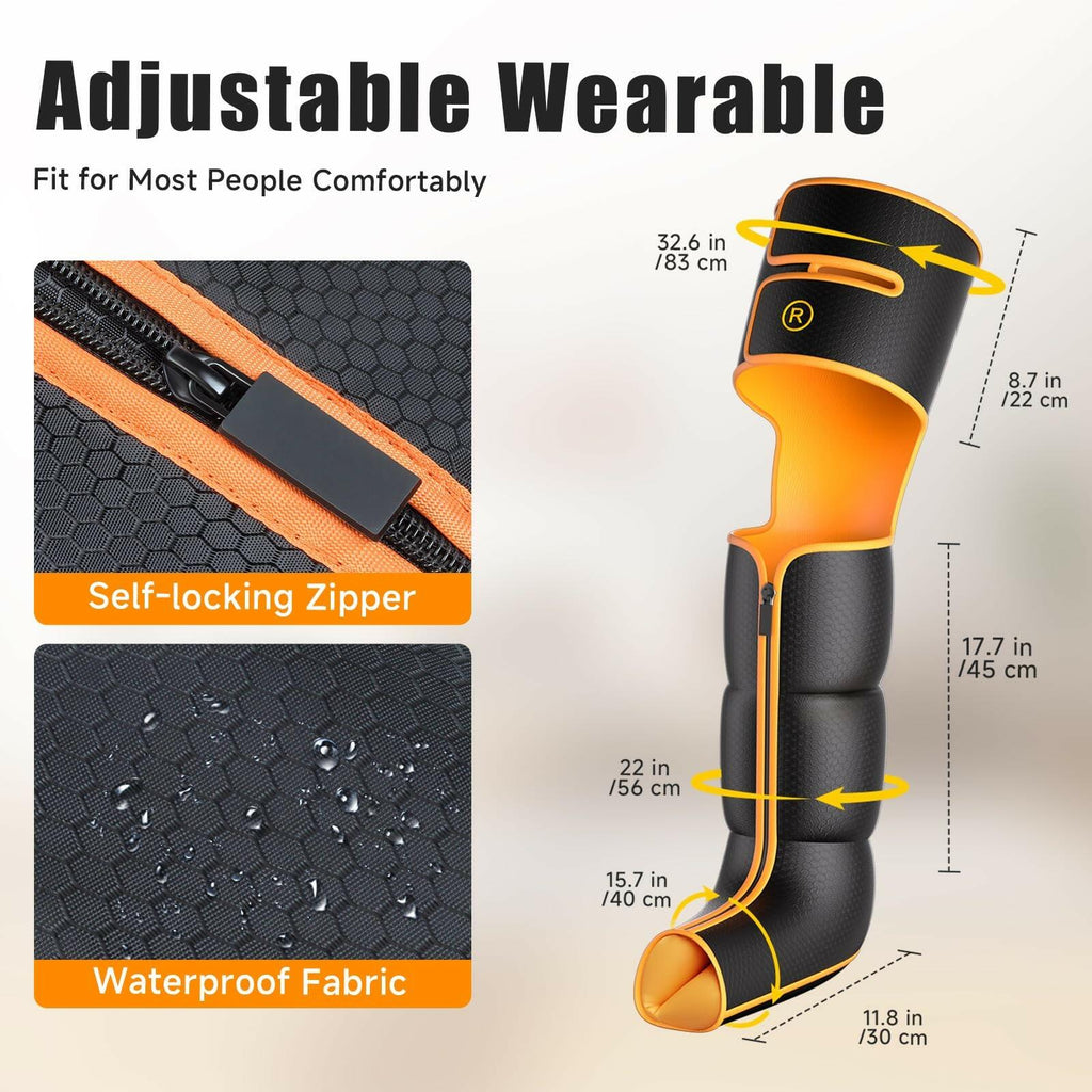 Leg Massager with Heat and Compression, Foot and Full Leg Massager for