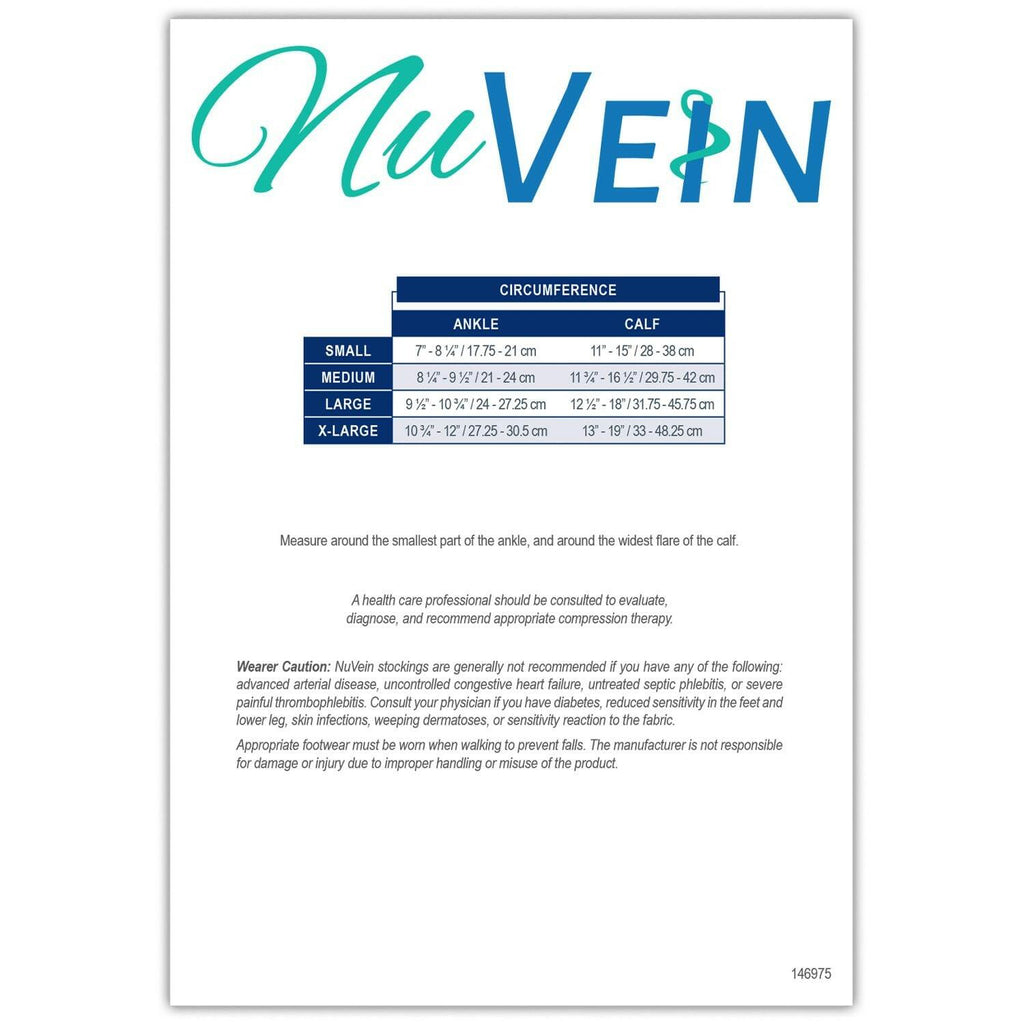 NuVein Sheer Compression Stockings, 15-20 mmHg Support, Women's Dot Pattern