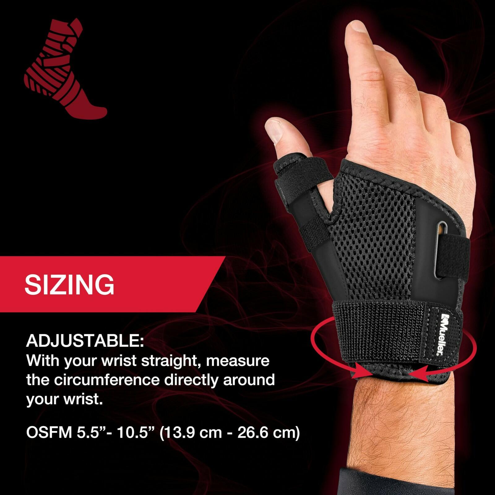 MUELLER Sports Medicine Adjust-to-Fit Thumb Brace, Spica Splint, Thumb Pain