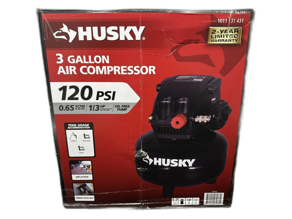 Husky 3 Gal. 120PSI Portable Electric Pancake Air Compressor