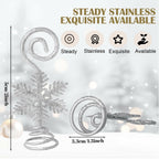 Rtteri 16 Pcs Christmas Picture Display 2 Inch Snowflake Christmas Place Card