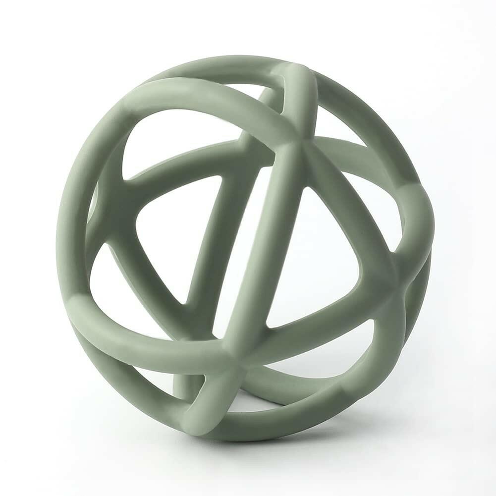 TOPGOMES Baby Teether Ball Toy, BPA Free Silicone Soft Ball Easy to Hold Teether