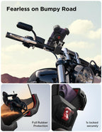 JOYROOM Motorcycle Phone Mount, [1s Auto Lock][100mph Military Anti-Shake] Bike