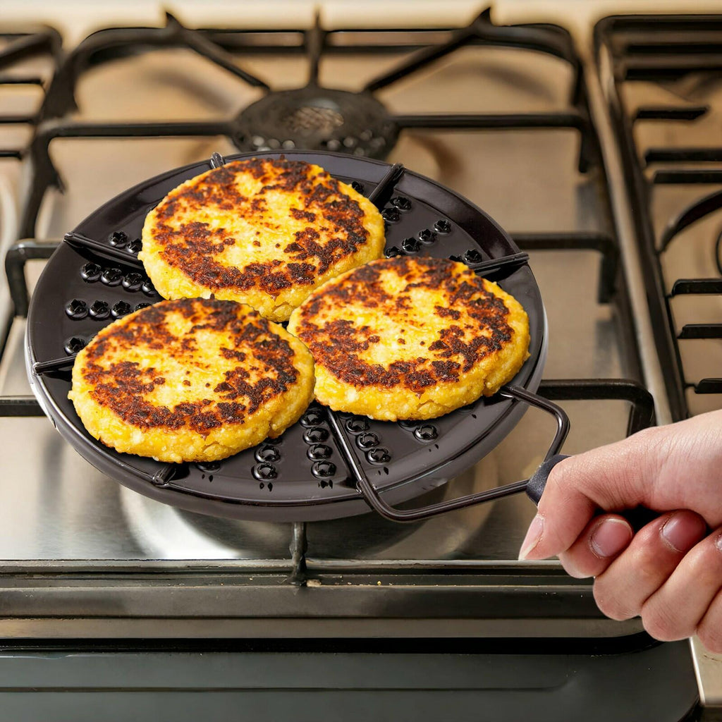 Parrilla para Arepas Colombianas – Arepa Grill for Stovetop & Gas Burner, Heat