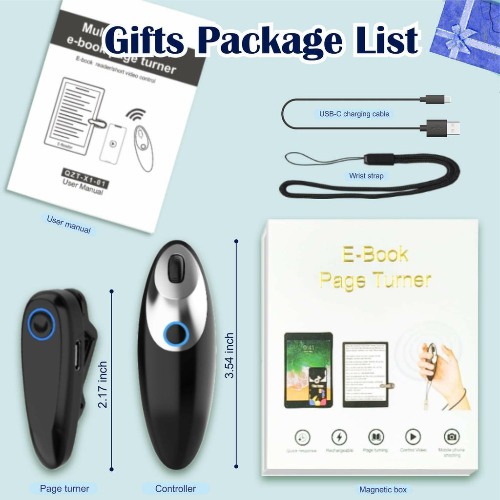 Remote Control Page Turner for Kindle Paperwhite Oasis Kobo eBook Readers,Mute