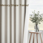 Topfinel Cream Linen Blackout Curtains 84 Inch Long for Bedroom Living Room,
