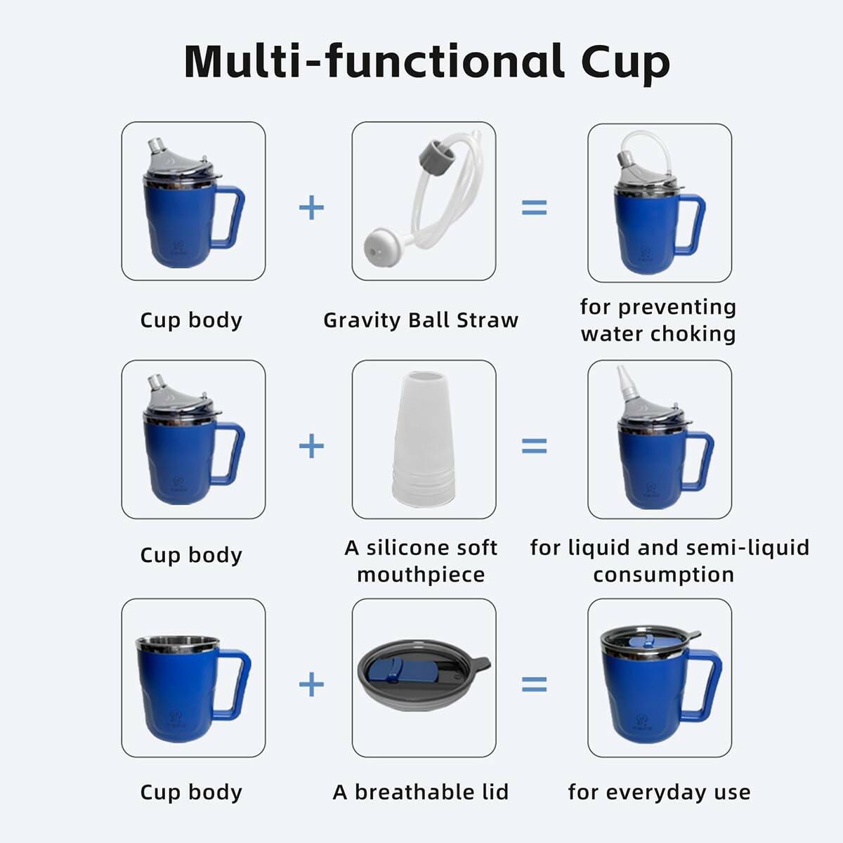 OPEN BOX - Convalescent Feeding Cup with Straw for Bedridden Disabled Maternity