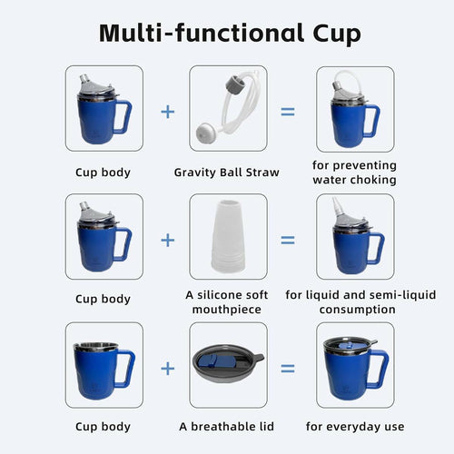 OPEN BOX - Convalescent Feeding Cup with Straw for Bedridden Disabled Maternity