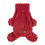 Fitwarm Turtleneck Fleece Dog Sweater Pajamas, Warm Winter Dog Clothes for Small