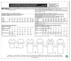McCall's Patterns M7353 Misses' Raised Elastic-Waist Top and Dresses, Size A5