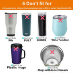 Wotermly Magslider Replacement Lid for 20 oz tumblers, Spill Proof Splash