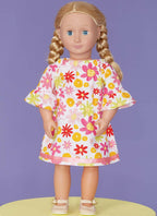 KWIK-SEW PATTERNS Kwik Girl's Shirt and Pants and 18" Doll Dress Sewing Patterns