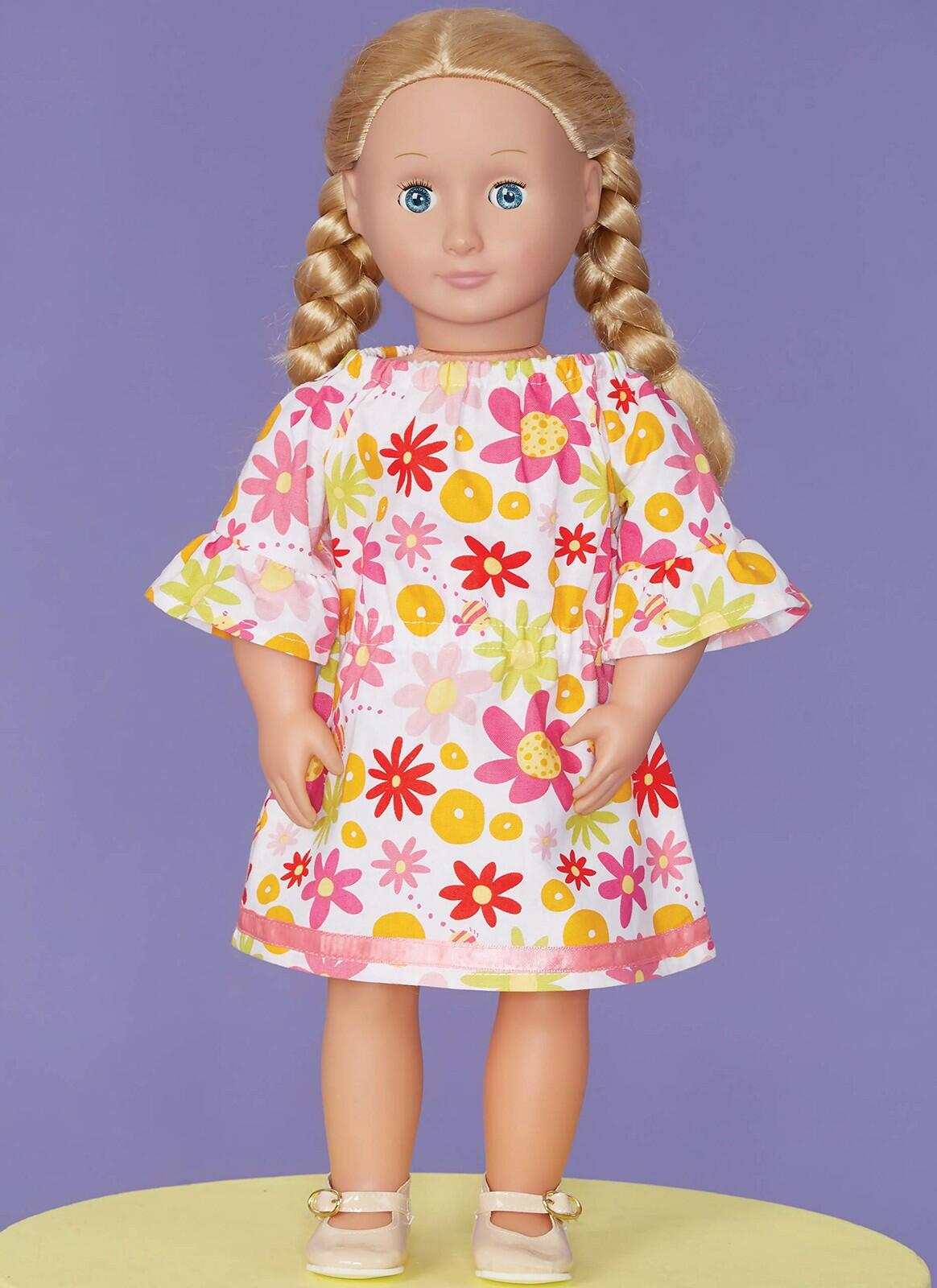 KWIK-SEW PATTERNS Kwik Girl's Shirt and Pants and 18" Doll Dress Sewing Patterns