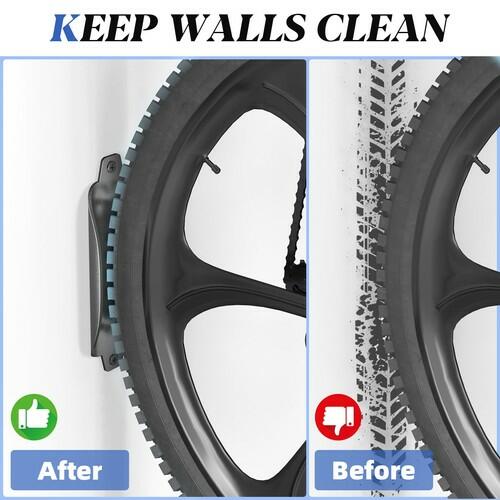 Goovilla 2 Pack Swivel Bike Wall Mount Hangers Garage Space Saving Rack