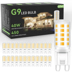 TJOY 24 Pack G9 LED Bulb 4W, 40 Watt Equivalent Halogen, 3000K Warm White