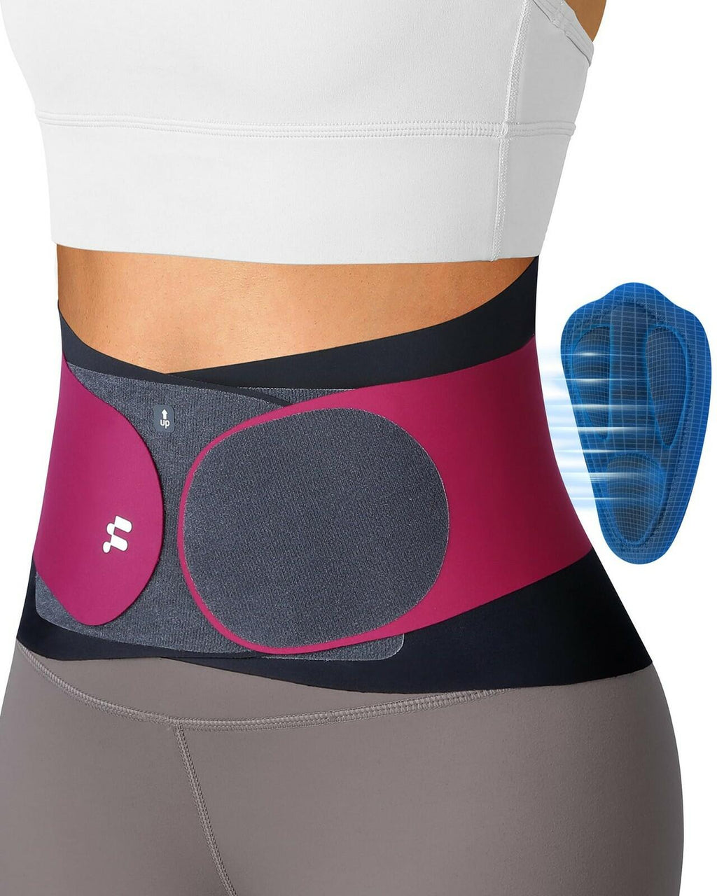 Fitomo 0.5mm Ultra Thin Back Brace with 3D Lumbar Pad, Seamless Yoga Fabric,