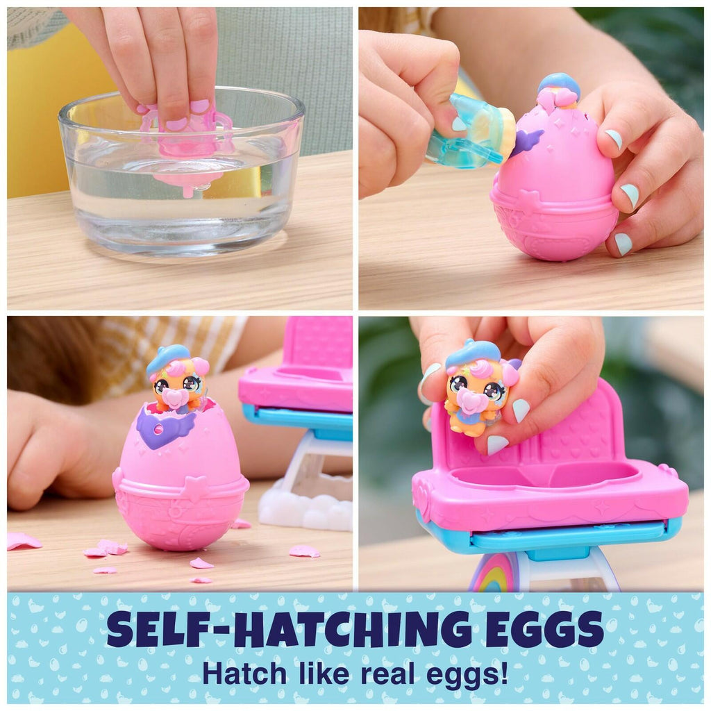 Hatchimals Alive, Hungry Hatchimals Playset with Highchair Toy and 2 Mini