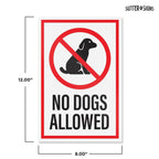 OPEN BOX - Pack of 3 No Dogs Allowed Yard Signs with H-Frame Stakes, 8" x 12"