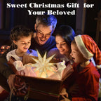 Lewondr Christmas Tree Topper Star, 13inch 10-Point Light Up Xmas Star Treetop
