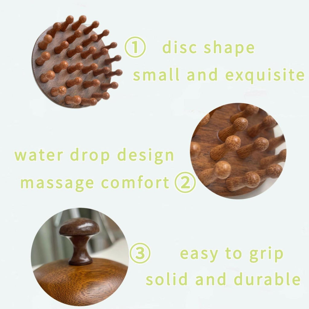 sanlusan Wooden Scalp Massager｜Bamboo Brush for Hair Growth｜Wooden Hair