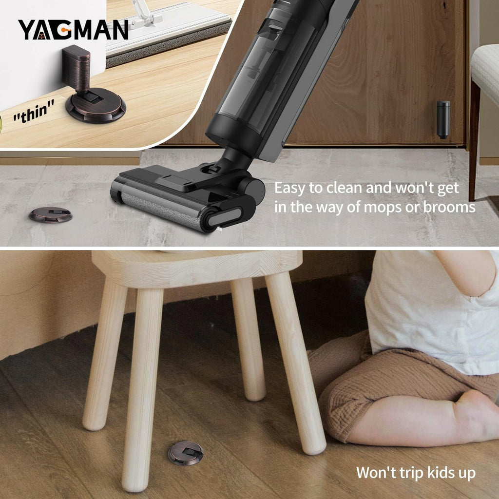 Yagman 3 Pack Windproof Door Stoppers Adjustable Bottom of Door Holder No