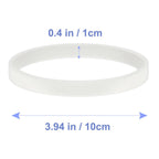 6 PCS Rubber Gaskets 10cm Sealing Gaskets White O-Ring Replacement Parts for