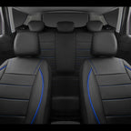 CAR PASS Universal FIT Piping Leather Car Seat Cover, for suvs,Van,Trucks,Airbag