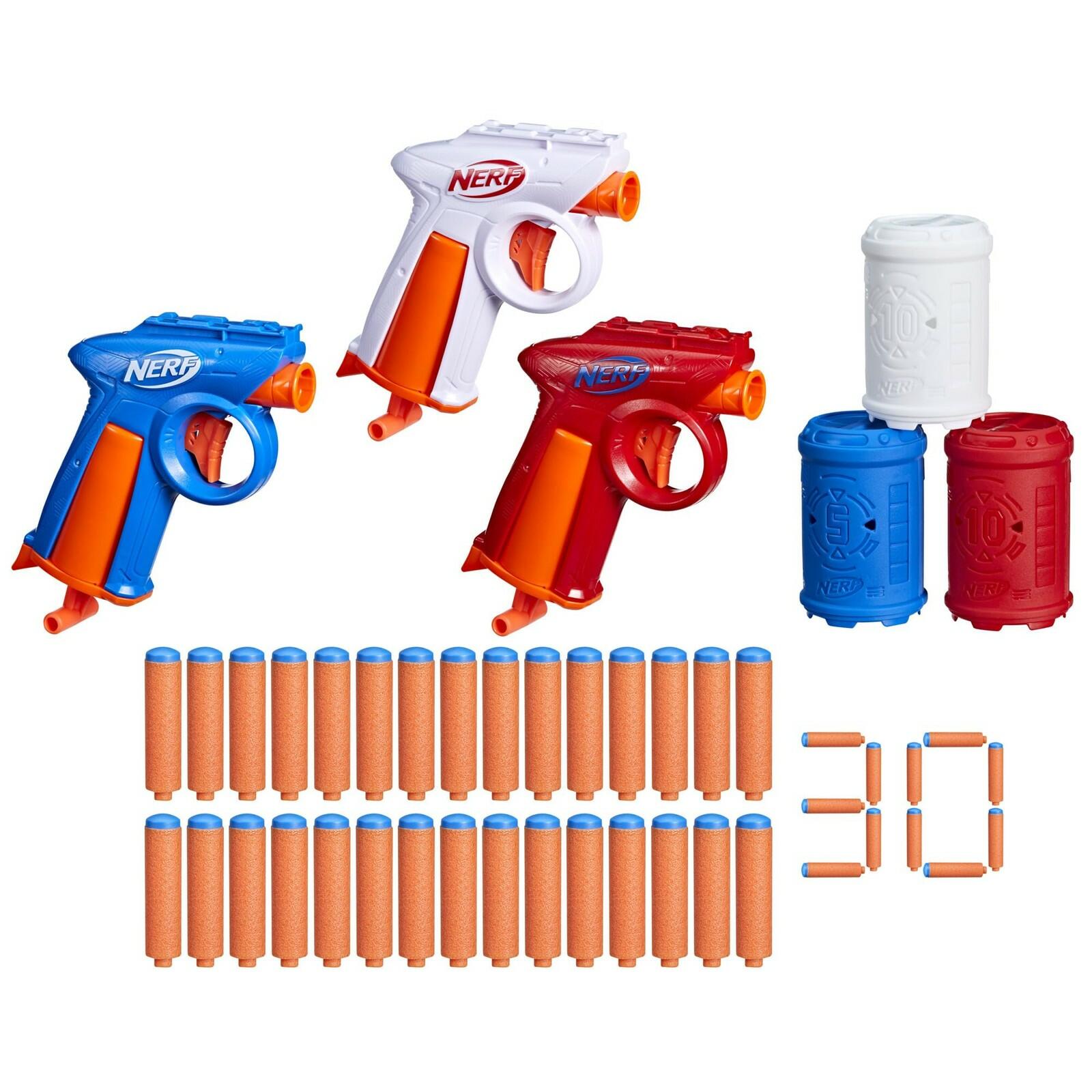 Nerf N Series Backyard Triple Pack Includes 3 Flex Blasters, 3 Targets, 30 N1