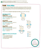 KWIK-SEW PATTERNS K0188 Oven Mitts, One Size Only