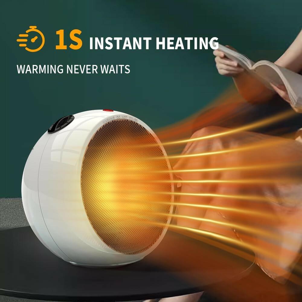 Coplax 1500W Portable Electric Space Heater with Thermostat, 1S Fast Heating,