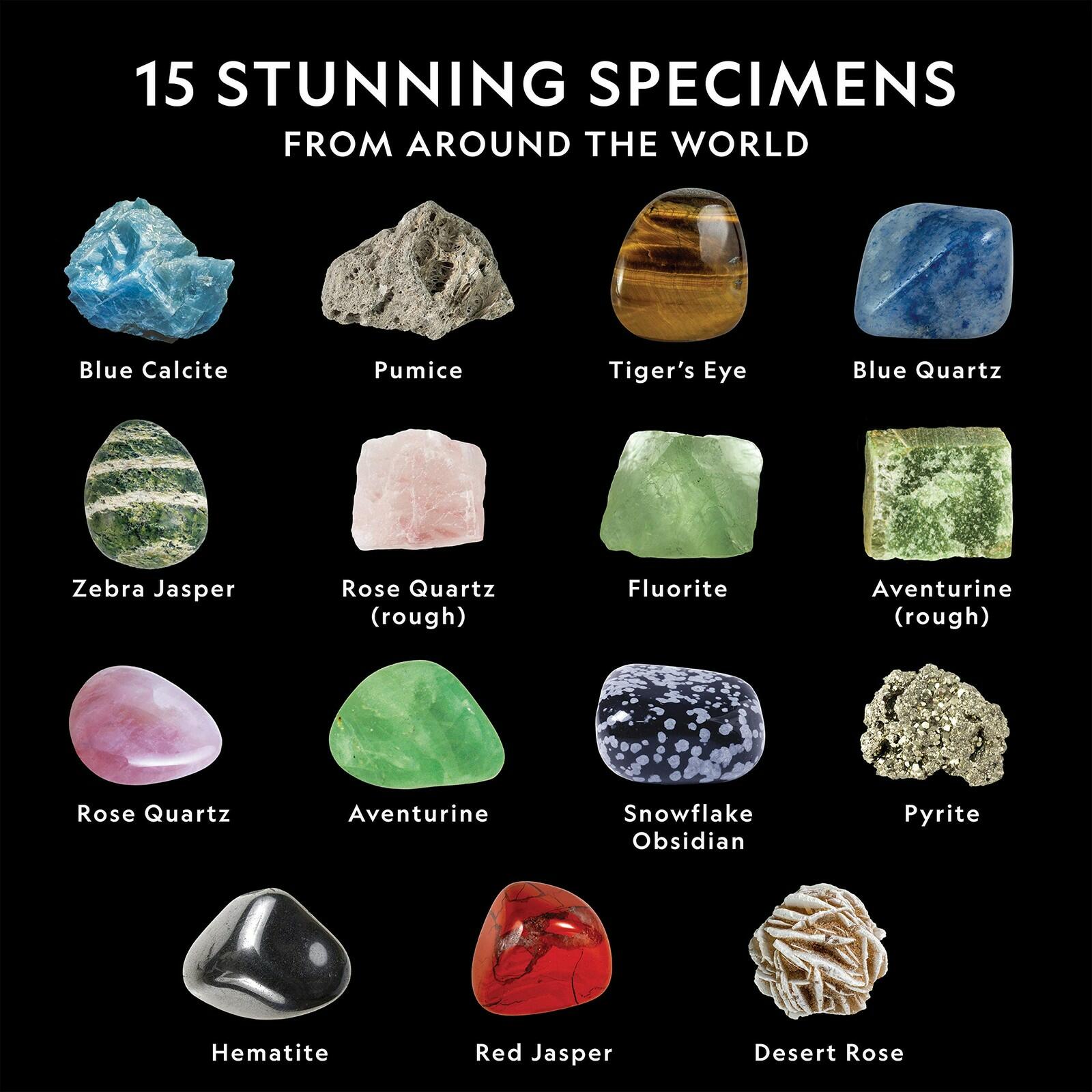 15 Rocks National Geographic Rocks & Mineral Collection - Rock Collection Box