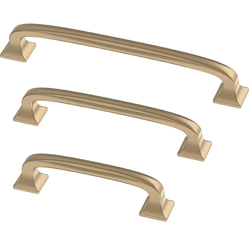 10-Pack Franklin Brass Lombard Cabinet Handles 3" Hole Center Pulls | Champagne
