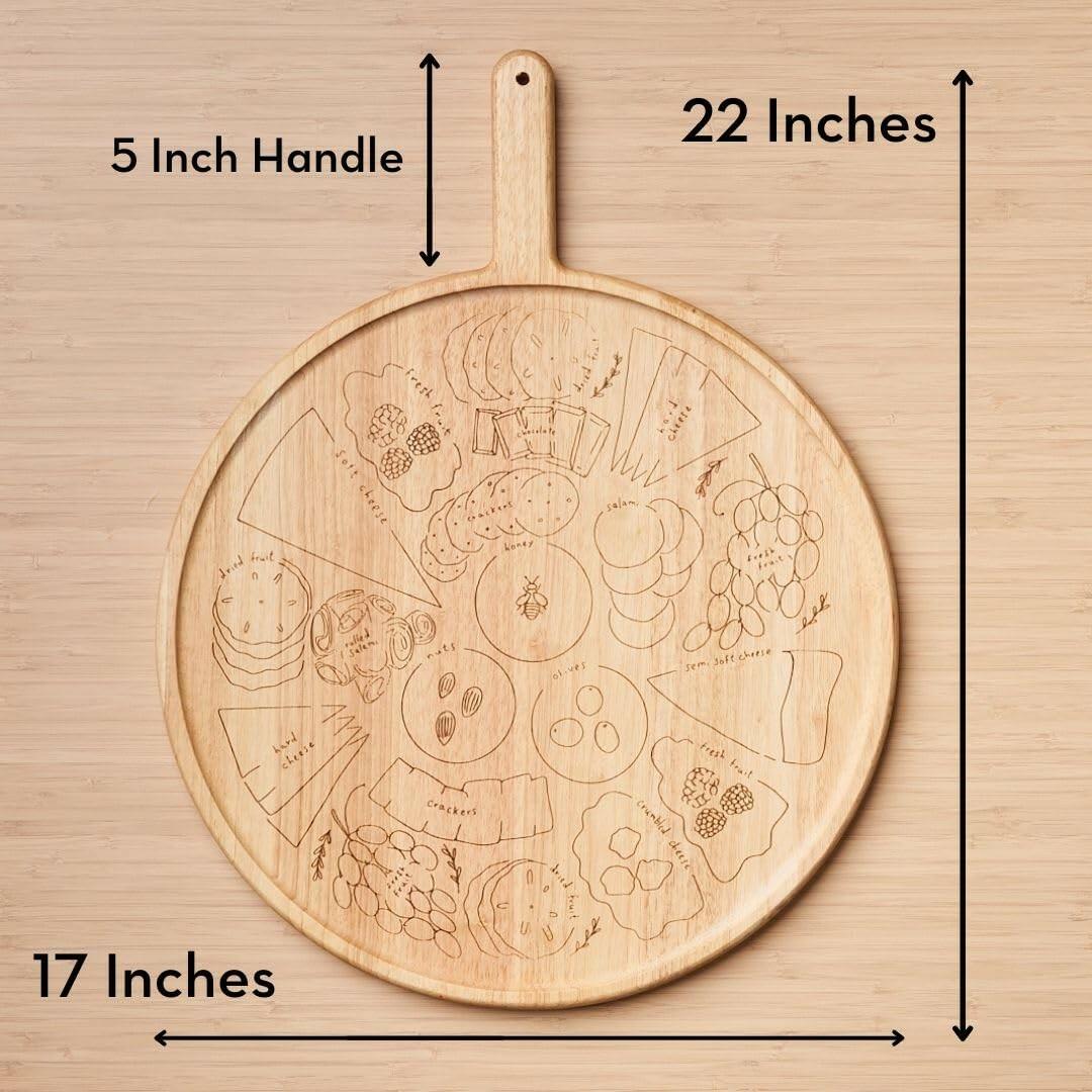 Sophistiplate Charcuterie Board with Placement Guide 22 x 17  Best Gift for