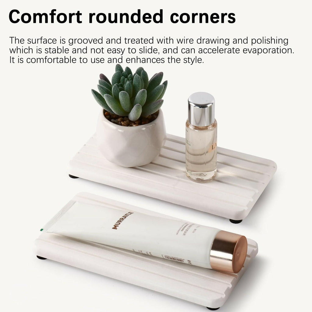 NiuYichee 2 PCS Water Absorbent diatomite Coasters, 7.1" x 3.5" Water Absorbing