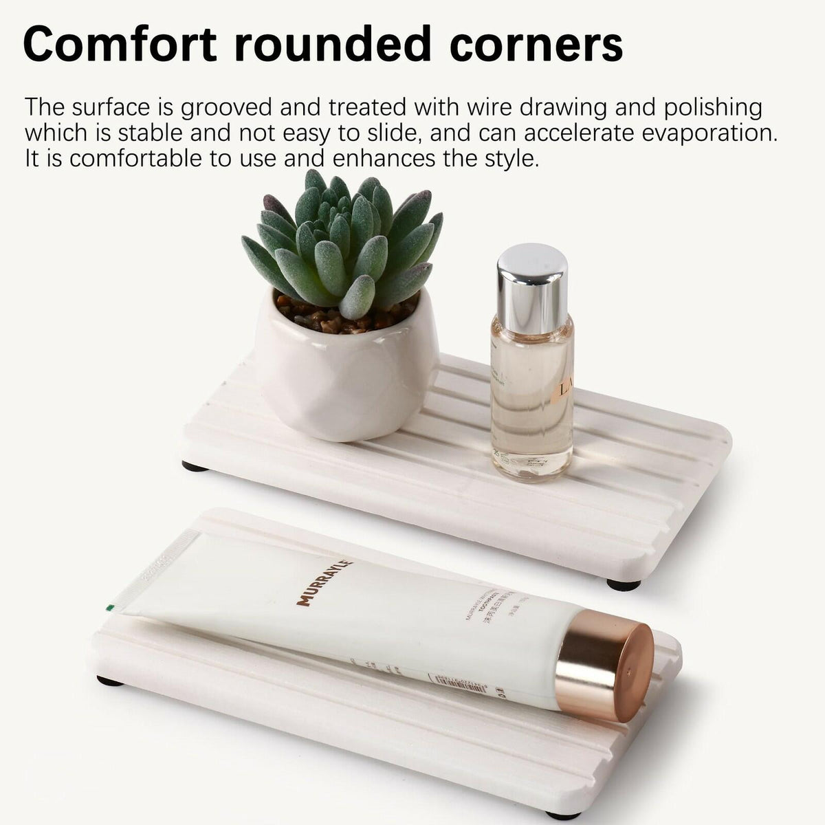 NiuYichee 2 PCS Water Absorbent diatomite Coasters, 7.1" x 3.5" Water Absorbing