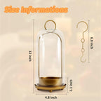 Hurricane Glass Candle Holder, Large Brass Lanterns Hurricane Candlestick Holder