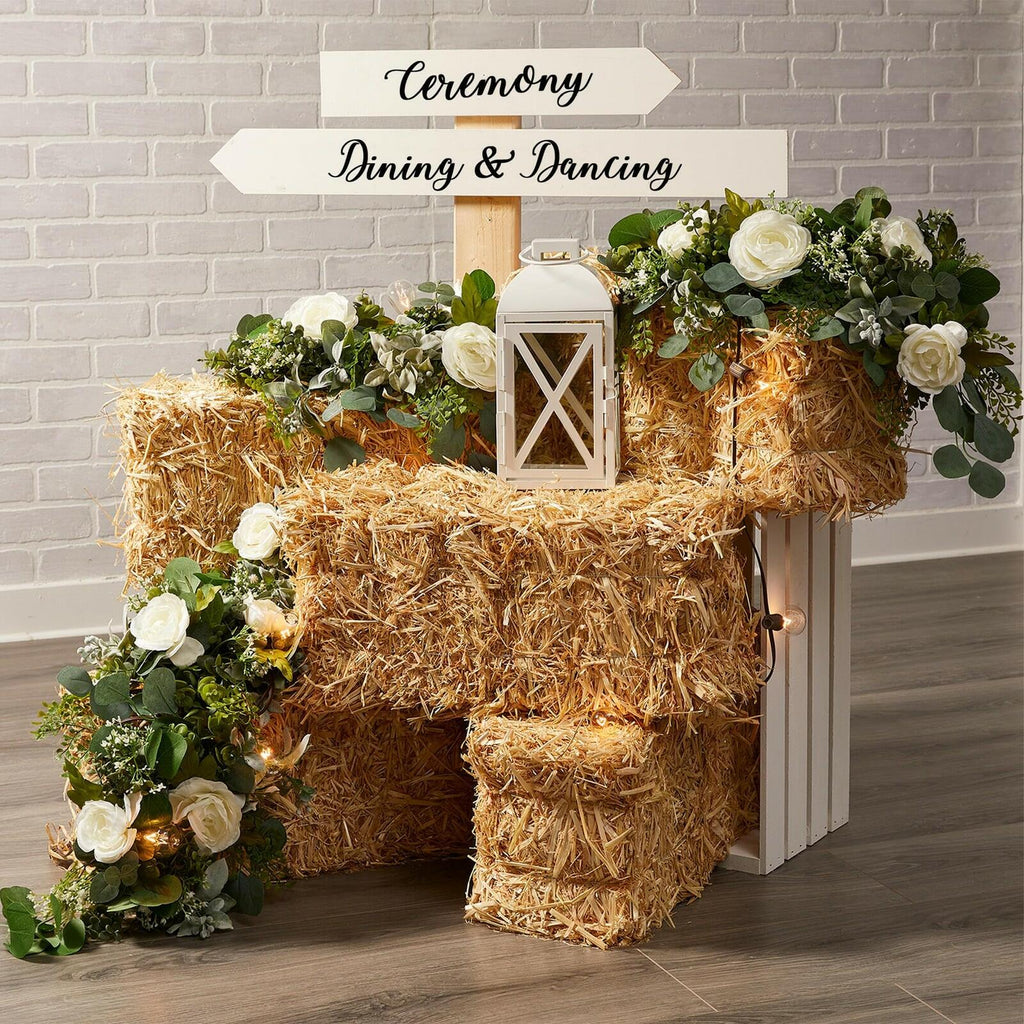 FloraCraft Decorative Straw Bale 8 Inch x 8 Inch x 20 Inch Natural