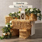 FloraCraft Decorative Straw Bale 8 Inch x 8 Inch x 20 Inch Natural