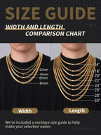 FindChic Gold Chain for Men,  22 Inches Length 6mm Grunge Necklace Cool Hip Hop