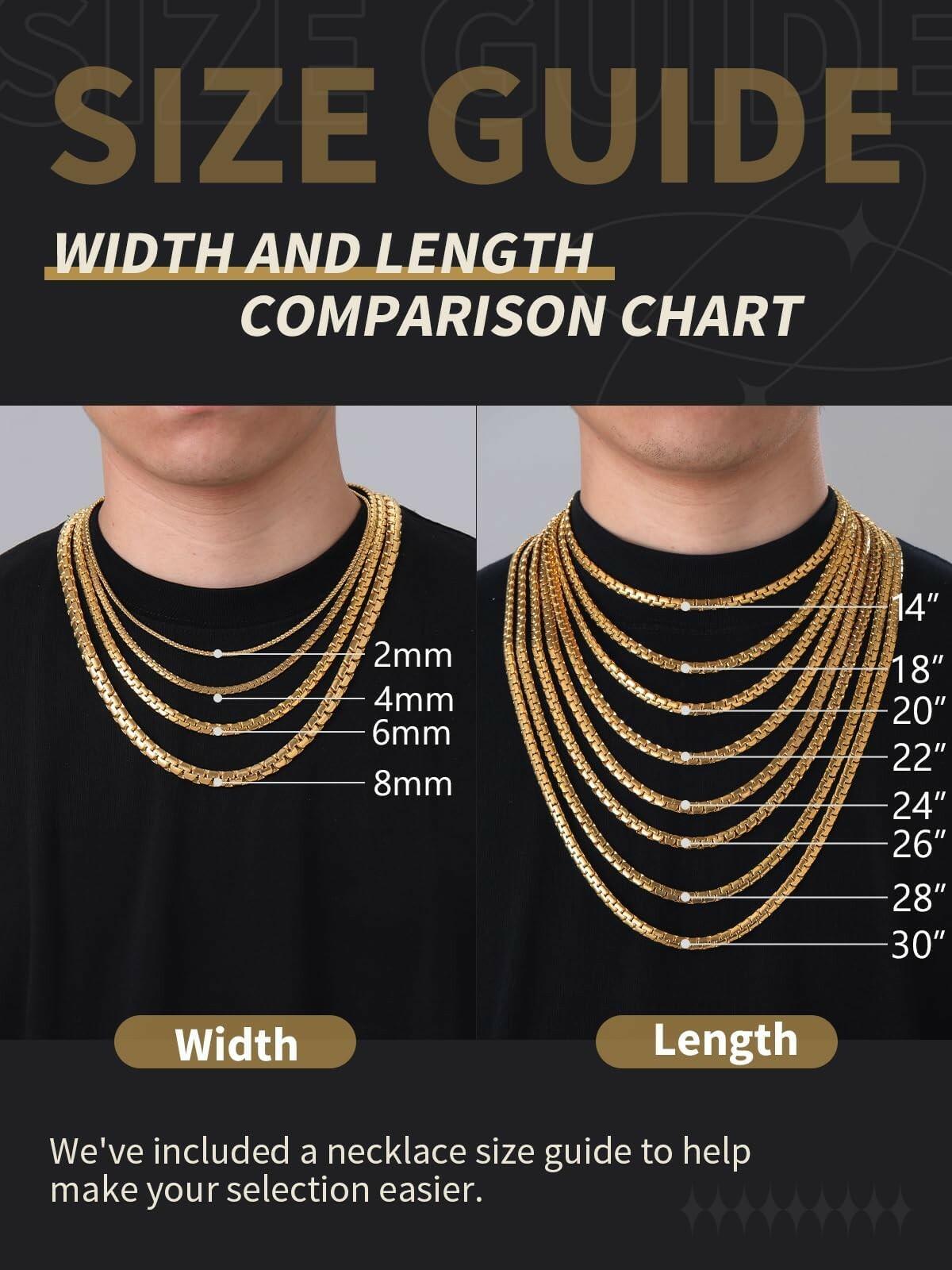 FindChic Gold Chain for Men,  22 Inches Length 6mm Grunge Necklace Cool Hip Hop