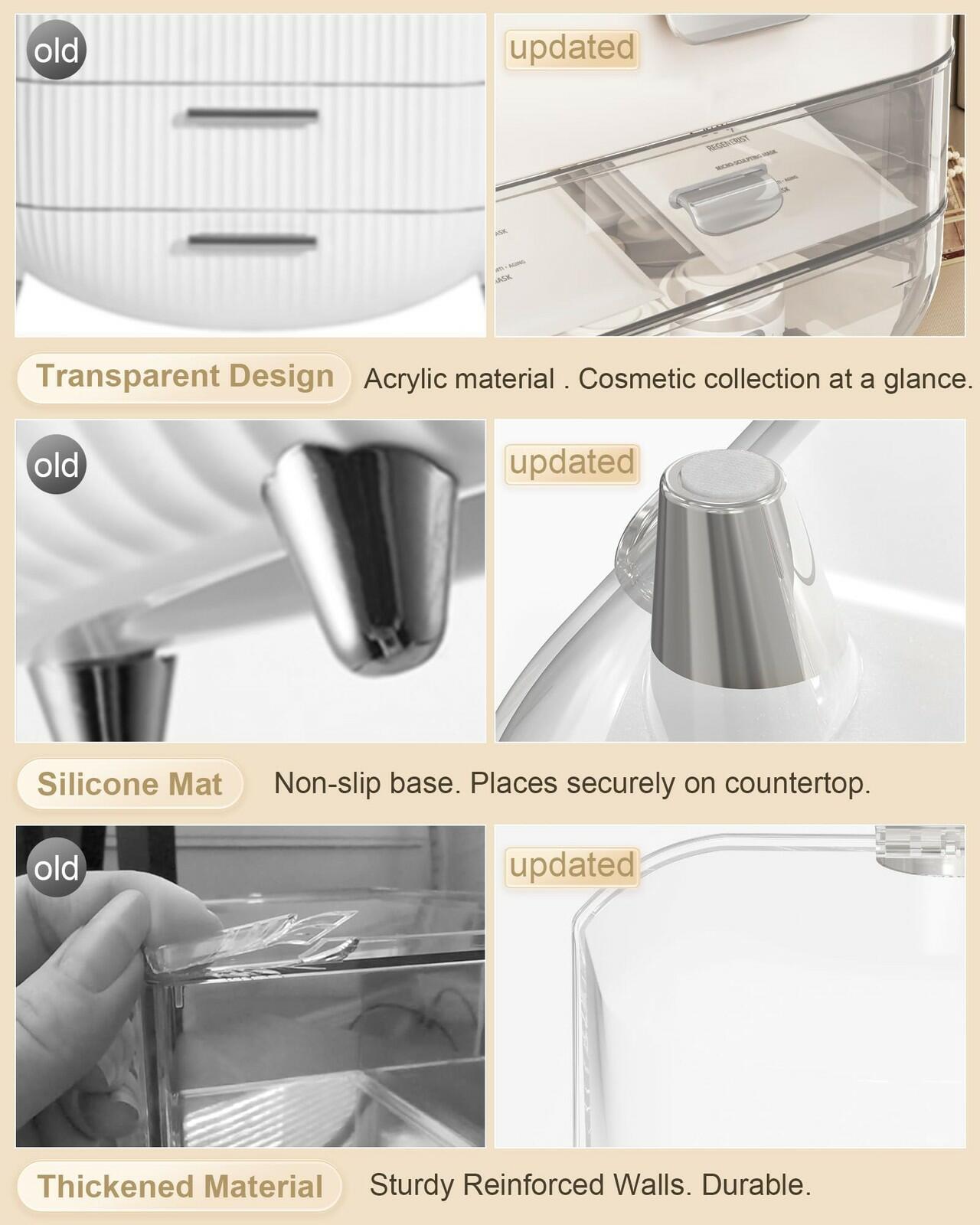 Makeup Organizer Countertop, Skincare Holder Bathroom Counter Organizer, Storage