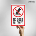 OPEN BOX - Pack of 3 No Dogs Allowed Yard Signs with H-Frame Stakes, 8" x 12"